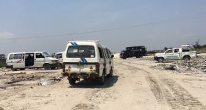 LASG at scene of demolitions