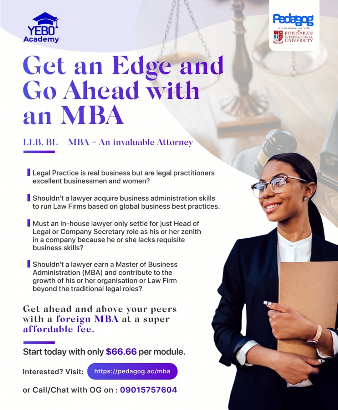 REASONS LAWYERS NEED A MASTERS IN BUSINESS ADMINISTRATION (MBA)