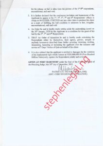 COURT AWARDS A LAWYER N200M FOR BREACH OF HIS FUNDAMENTAL RIGHTS BY THE POLICE